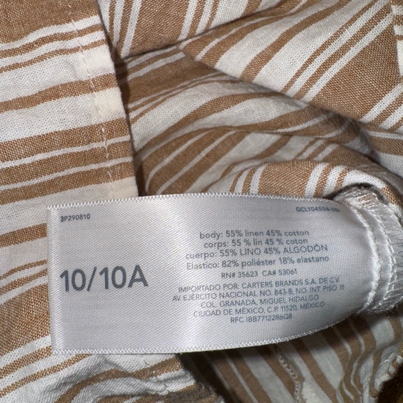 Oshkosh B’gosh Girls Striped Off Shoulder Romper - Picture 5 of 6